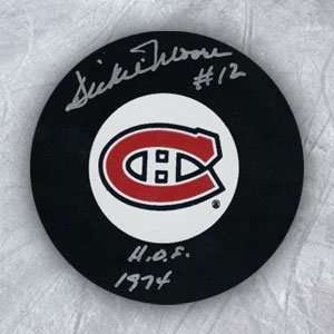DICKIE MOORE Montreal Canadiens SIGNED Puck w/ HOF
