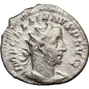  GALLIENUS 258AD Silver Ancient Roman Coin PAX PEACE 