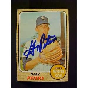 Gary Peters Chicago White Sox #210 1968 Topps Autographed Baseball 