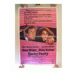   Hanky Panky Movie Poster Gene Wilder Gilda Radner 