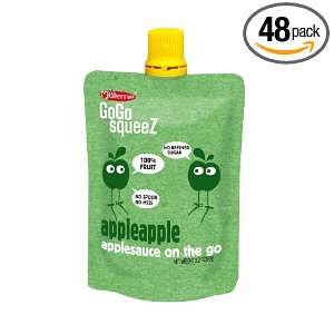 GoGo Squeez appleapple, Applesauce on the Go, 3.2 Ounce Pouches (Pack 