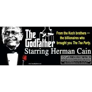 The Godfather Anti Herman Cain Parody Mini Sticker 