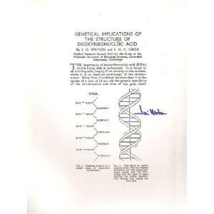  Autographed Dr. James Watson PSA/DNA Unframed DNA Diagram 