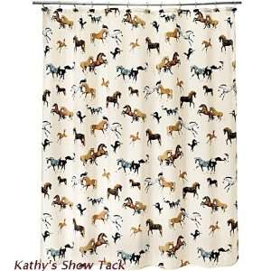 Horses All Over Shower Curtain 