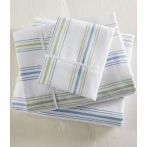  L.L.Bean Wrinkle Resistant Stripe Flat Sheet Full