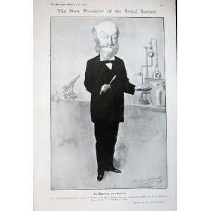   1905 Cartoon President Royal Society Lord Rayleigh Man