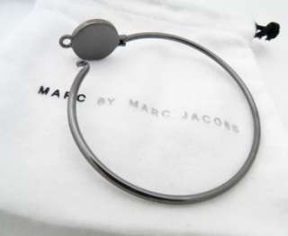 Auth Marc by M Jacobs Blue Enamel Disk Skinny Bangle  