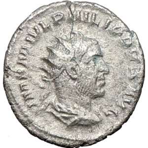  PHILIP I the Arab 247AD Rare Silver Authentic Ancient 