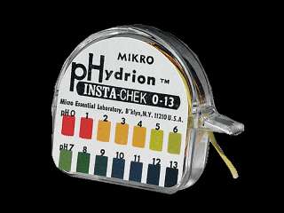 pH Test Paper Hydrion Single Roll Dispenser 0 13  