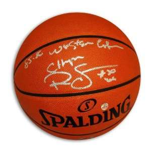 Autographed Ralph Sampson Official NBA Basketball Inscribed 1985 86 