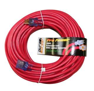   end features 100ft extension cord with lighted connector end heavy