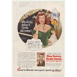  1951 Rise Stevens Camel Cigarette Photo Print Ad