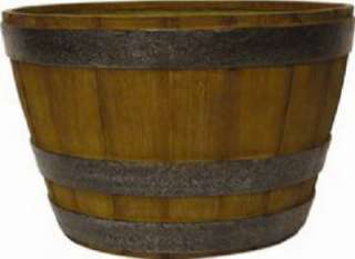 21 Inch Dark Oak Whiskey Barrel Planter 049206505667  