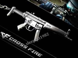 MP5 Gun Figure Metal Model Key Ring Chain Bag Charms CF  