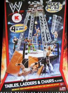   , LADDERS & CHAIRS PLAYSET   WWE MATTEL TOY WRESTLING RING PLAYSET