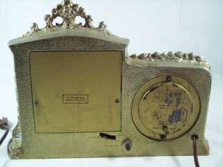 Vintage United Fireplace mantel clock Model 455 Working  