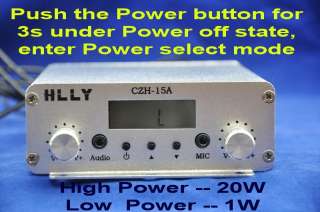 20W FM RADIO STATION TRANSMITTER + Power Silver color  