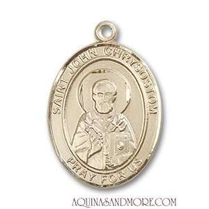  St. John Chrysostom Medium 14kt Gold Medal Jewelry