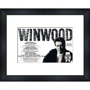 STEVE WINWOOD UK Tour 1988   Custom Framed Original Ad   Framed Music 