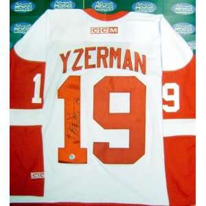 Steve Yzerman Autographed Jersey   Autographed NHL Jerseys
