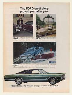 1967 Ford Galaxie Quiet Story Proved 1965 1966 1967 Ad  