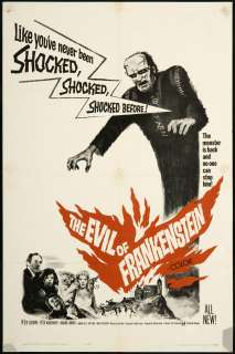The Evil of Frankenstein 1964 Original U.S. One Sheet Movie Poster 