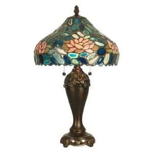  Dale Tiffany Blue Agate Waterlily Table Lamp