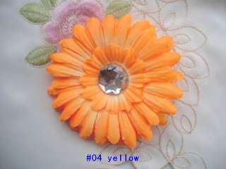 baby crystal gerbera daisy flower hair bow clips 10 or 20 or 30 pcs 