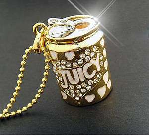 g2b gold juicy heart crystal cans jar necklace pendant  