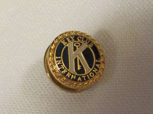 Kiwanis Key Club International Gold Plate Pin Brooch  