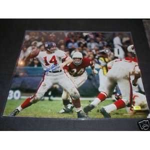  Y.a. Tittle Giants Hall Of Fame 1971 16x20 Autographed 