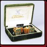 These cuff links, made with genuine jade, were designed and worn by 
