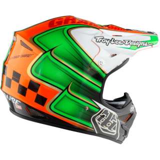 Troy Lee Designs Air Helmet Day Dirt Orange Green Small  