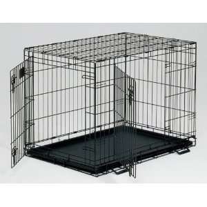   42 Double door Folding Metal Dog Crate With Divider