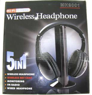 New 5 in1 Wireless Headphone Earphone For  MP4 PC TV CD  