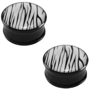    Black Tiger Logo Design Ear Gauges   25mm   Sold As A Pair Jewelry
