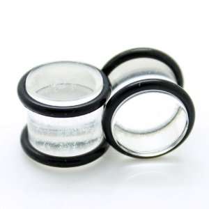   Plain UV Double O Ring Ear Gauges Plugs ~ 2G ~ 6.5mm ~ Sold as a Pair