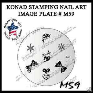KONAD STAMPING NAIL ART DESIGN TEMPLATE IMAGE PLATE M59  