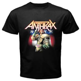 Anthrax Band Trash Speed Heavy Metal Rock Music Mens Black White T 