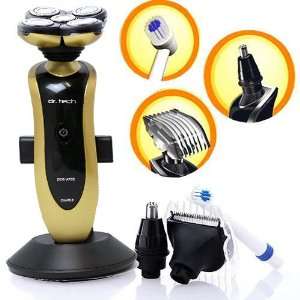  4 in 1 Gold Electric Shaver with 5 Rotation Blades and 
