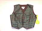Ladies Western Show Vest Black and Green New with tags 