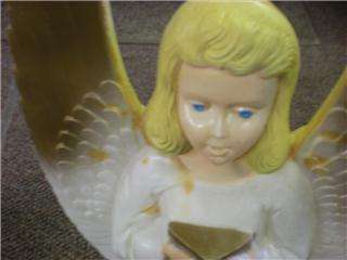 VINTAGE ANGEL BLOW MOLD LIGHTED CHRISTMAS ORNAMENTS  IN 