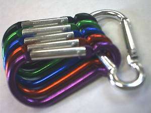 36 Pcs Carabiner 2 / 5cmMulti Colored Aluminum Clip  