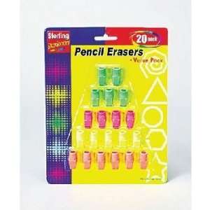  20 Pack Pencil Erasers Case Pack 72 