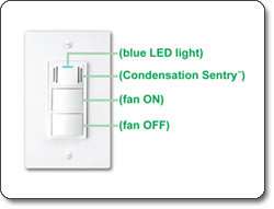  FS 100 Condensation Control Sentry Fan Switch, White