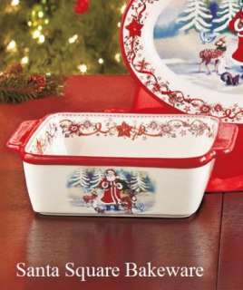 Christmas Holiday Santa Square Bake & Serveware  