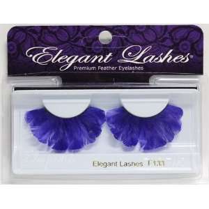    Elegant Lashes F133 Premium Purple Feather False Eyelashes Beauty