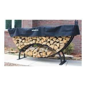  Large Woodhaven Crescent Firewood Rack with Cover Patio 