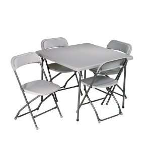 Office Star 5 Piece Folding Table and Chair Set 