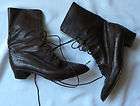 peterman sz 7 brown leather lace up granny boots